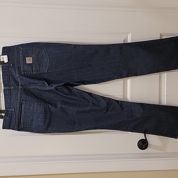 Carhartt Relaxed Fit Dark Blue Denim Jeans Size14 NWT - Picture 6 of 9